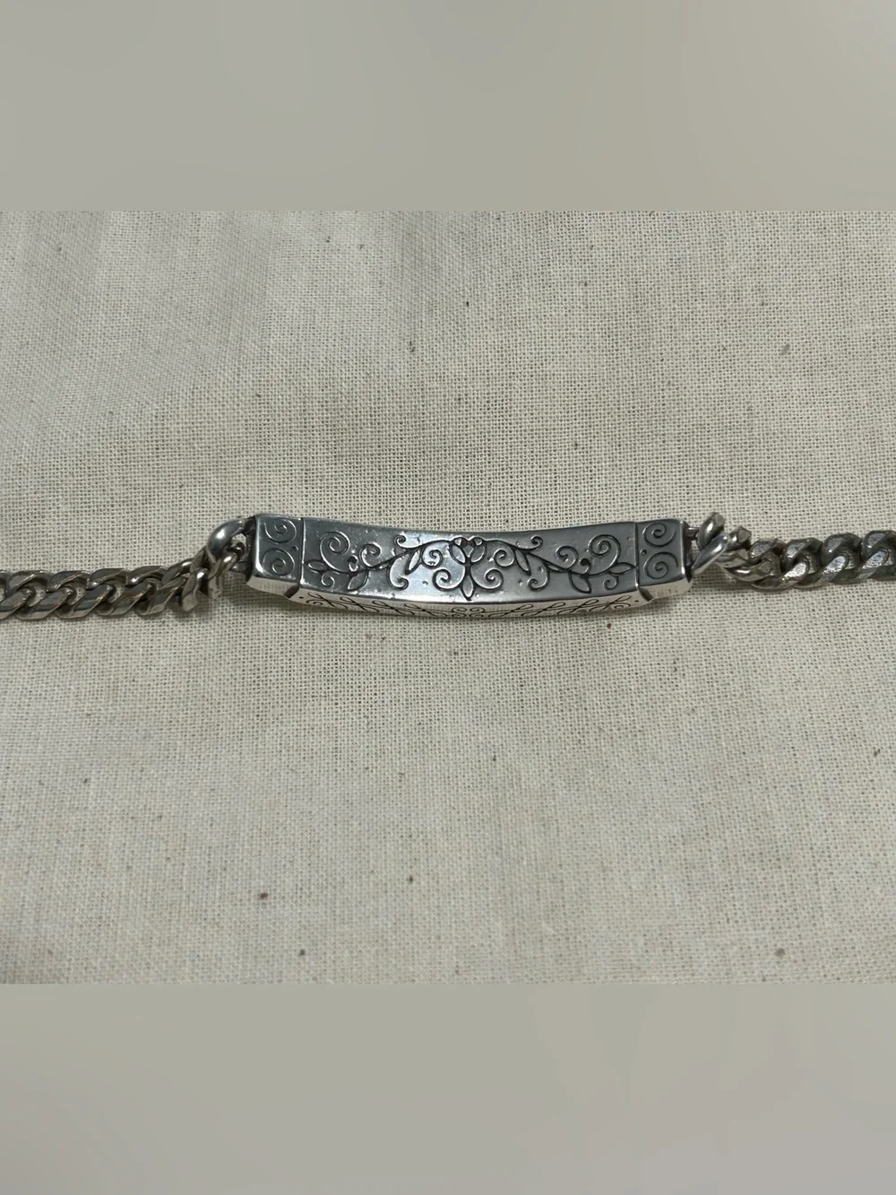 Brighton Silver-Tone 'Believe In Yourself' Engraved Bracelet